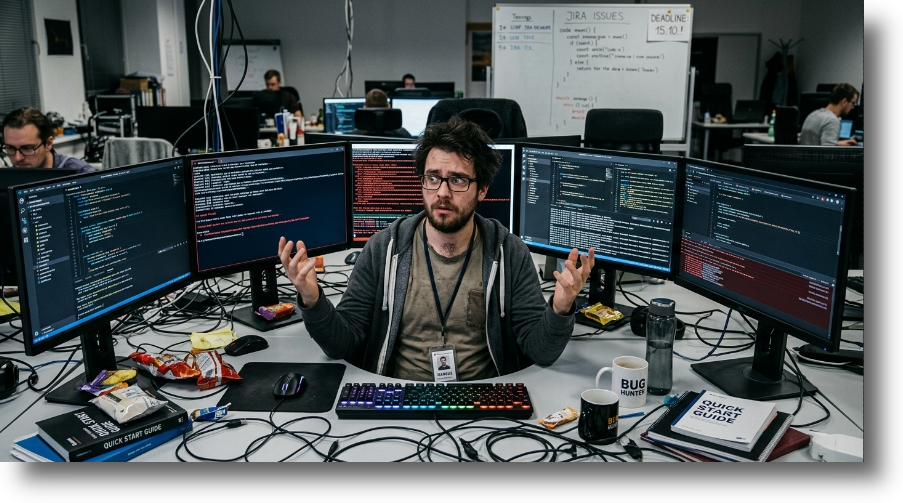 &Uuml;berforderter Software-Tester